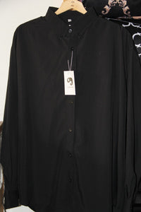 CAMISA MANGA LARGA LISA GRIS OXFORD