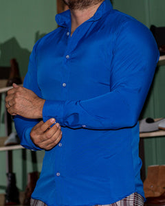 CAMISA MANGA LARGA LISA MAGIC BLUE