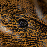 Cargar imagen en el visor de la galería, BLAZER SOLAPA V EXOTICO LICRA VIBORA CAFE MANCHA PLATEADA
