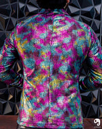 Cargar imagen en el visor de la galería, BLAZER SOLAPA V EXOTICO HOLOGRAMA ANIMAL PRINT VIBORA
