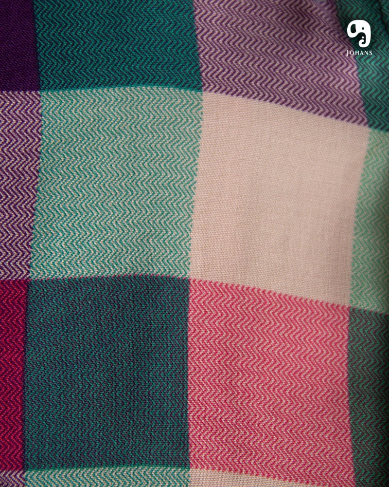 CAMISA MANGA LARGA CUADROS TONALIDADES PASTELES ROSAS Y AZULES