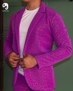 Cargar imagen en el visor de la galería, PANTALON EXOTICO VINIPIEL ANIMAL MAGENTA
