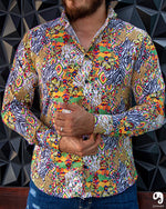 Cargar imagen en el visor de la galería, CAMISA MANGA LARGA ESTAMPADO MARIPOSAS CON LEOPARDO
