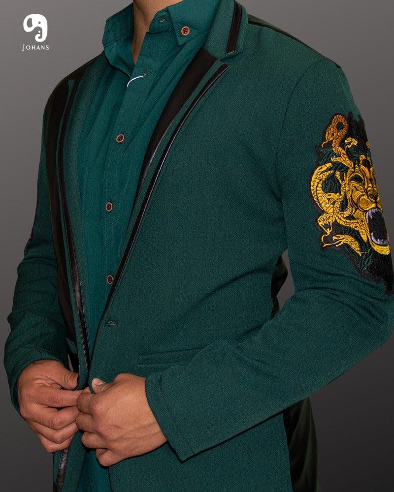 BLAZER SOLAPA V EXOTICO MIZTLI COLOR VERDE