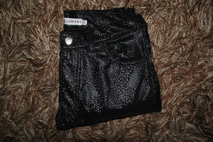 PANTALÓN EXOTICO LUNARES BRILLOSOS NEGROS