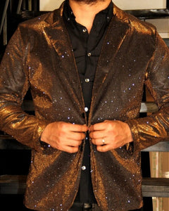 BLAZER SOLAPA V EXOTICO CAFE CON BRILLO