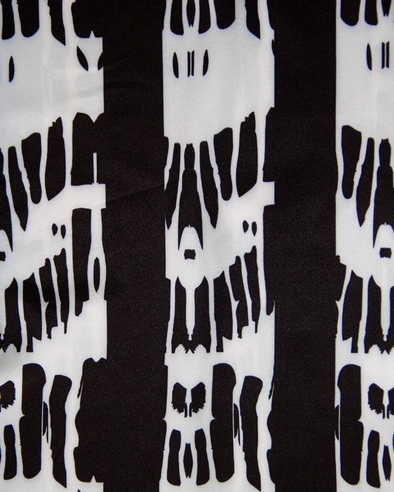 CAMISA MANGA LARGA ESTAMPADA BLANCA CEBRA INTERMITENTE