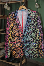 Cargar imagen en el visor de la galería, BLAZER SOLAPA V EXOTICO ESTAMPADO DE TIGRE DE COLORES
