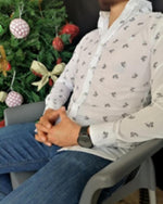 Cargar imagen en el visor de la galería, CAMISA MANGA LARGA ESTAMPADO BLANCA CALAVERAS
