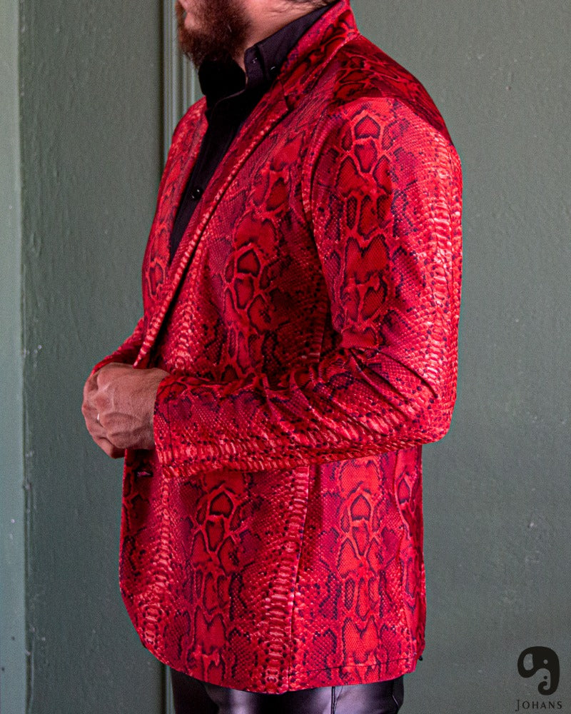 BLAZER SOLAPA V EXOTICO ANIMAL PRINT VIBORA ROJO