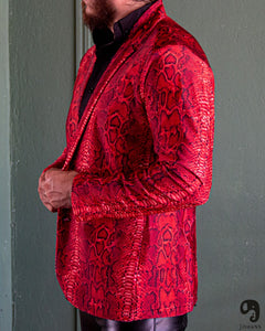 BLAZER SOLAPA V EXOTICO ANIMAL PRINT VIBORA ROJO