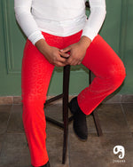 Cargar imagen en el visor de la galería, PANTALON EXOTICO VINIPIEL ANIMAL MANDARINA
