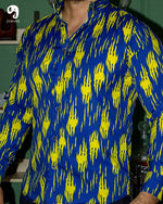 Cargar imagen en el visor de la galería, CAMISA MANGA LARGA AZUL REY GARRA AMARILLA
