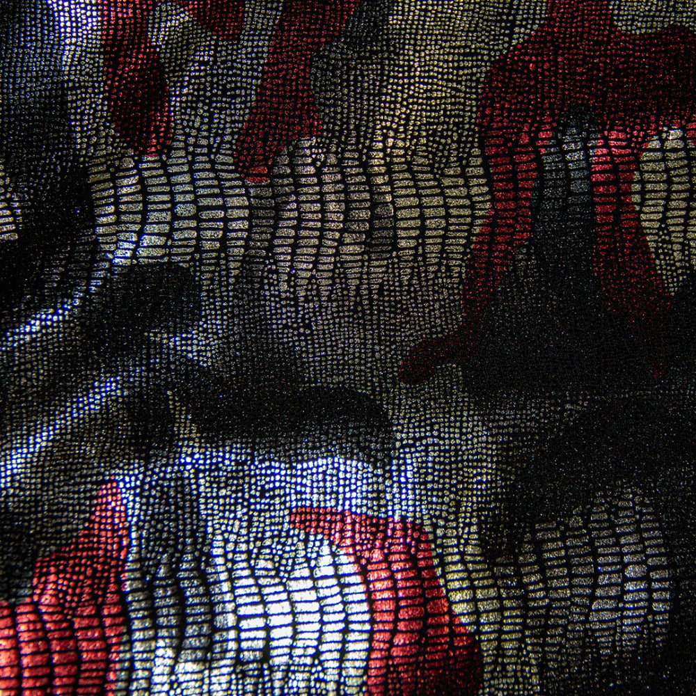 BLAZER SOLAPA V EXOTICO LICRA MILITAR TIPO VIBORA ROJO