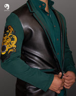 Cargar imagen en el visor de la galería, BLAZER SOLAPA V EXOTICO MIZTLI COLOR VERDE
