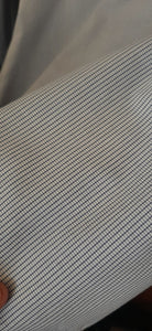 CAMISA MANGA LARGA CUADRO MILIMETRICO BLANCO