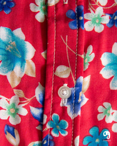 CAMISA MANGA CORTA ESTAMPADO FLOREADO ROSA FUCSIA