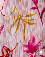 Cargar imagen en el visor de la galería, CAMISA MANGA CORTA ESTAMPADO ROSA PASTEL TRIGO
