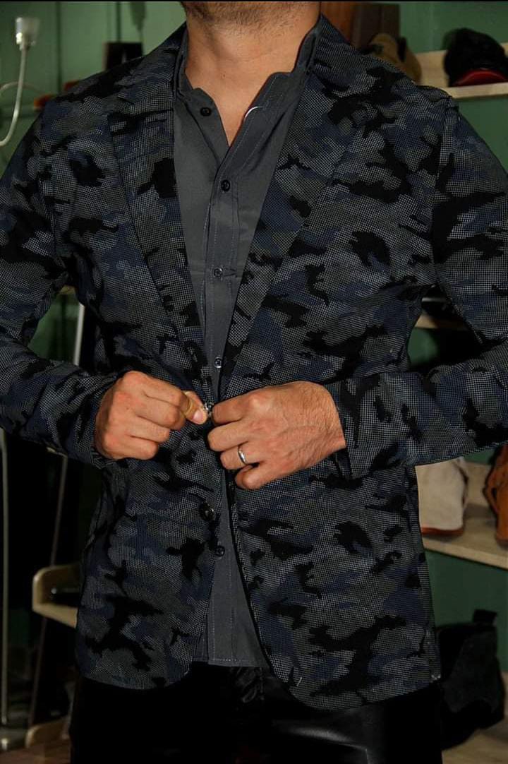 BLAZER SOLAPA V EXOTICO CAMUFLAJE AZUL