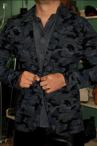 BLAZER SOLAPA V EXOTICO CAMUFLAJE AZUL
