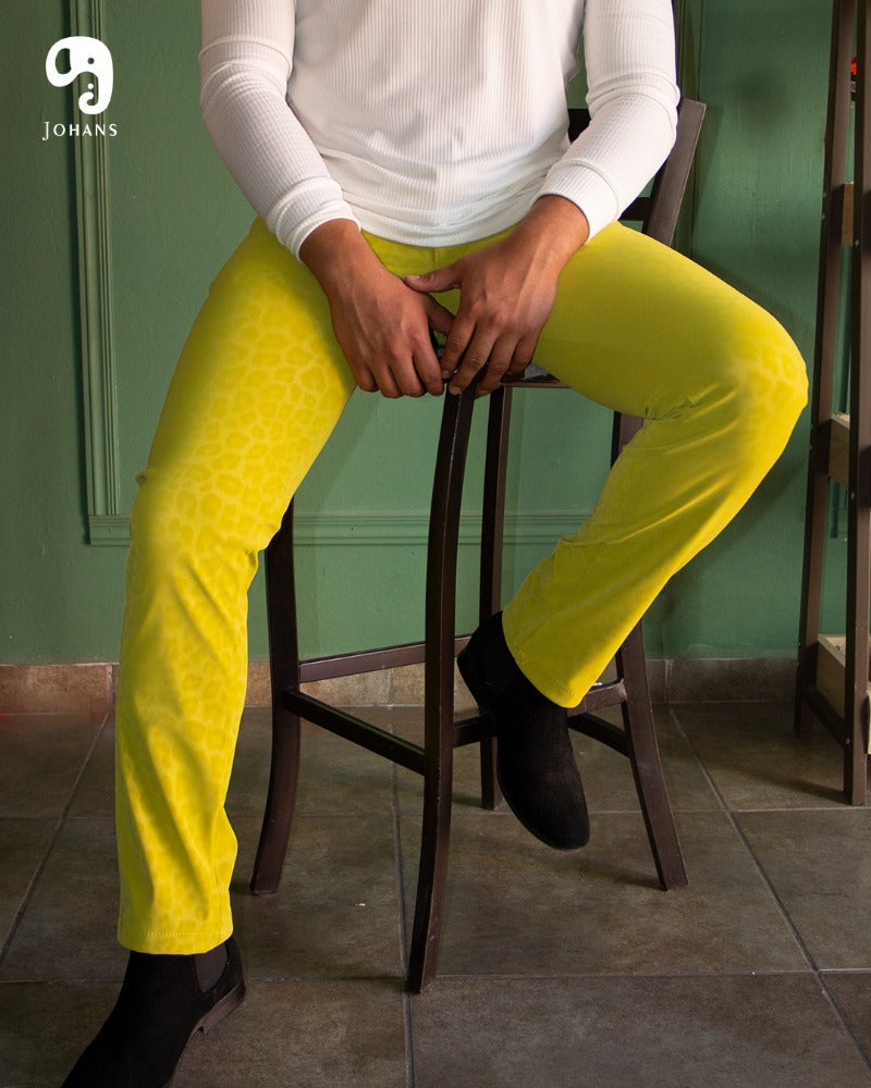 PANTALON EXOTICO VINIPIEL ANIMAL VERDE LIMA