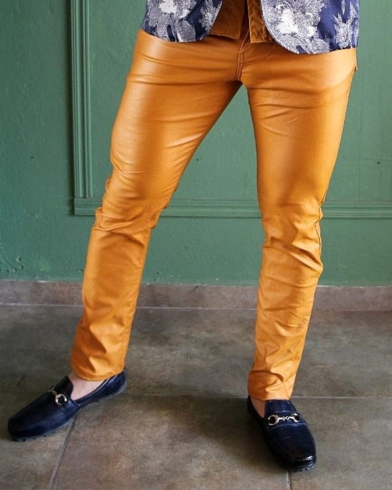 PANTALON EXOTICO VINIPIEL DORADO