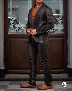 PANTALON EXOTICO DISEÑO DE VIBORA TONOS CAFE