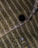 Cargar imagen en el visor de la galería, BLAZER SOLAPA V EXOTICO RAYAS MONOCROMATICAS BRILLOSAS

