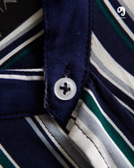 Cargar imagen en el visor de la galería, CAMISA MANGA CORTA RAYAS BLANCA CON LINEAS
