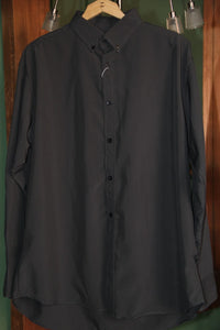 CAMISA MANGA LARGA LISA GRIS RATA