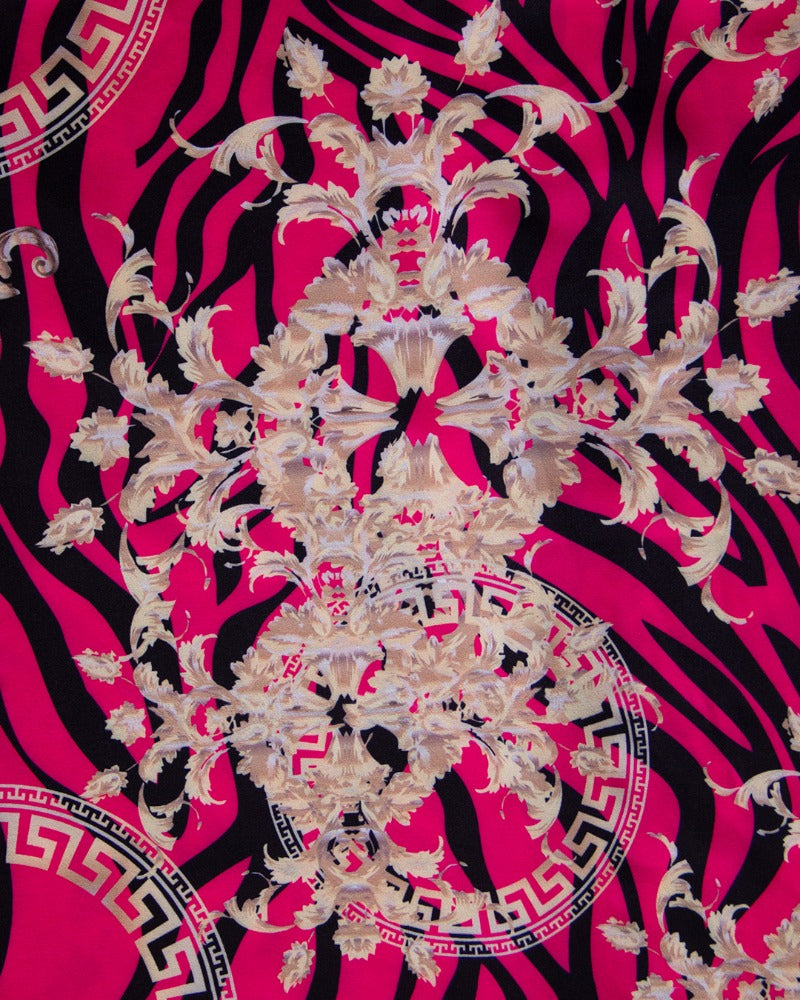 CAMISA MANGA LARGA ESTAMPADA ROSA AROS
