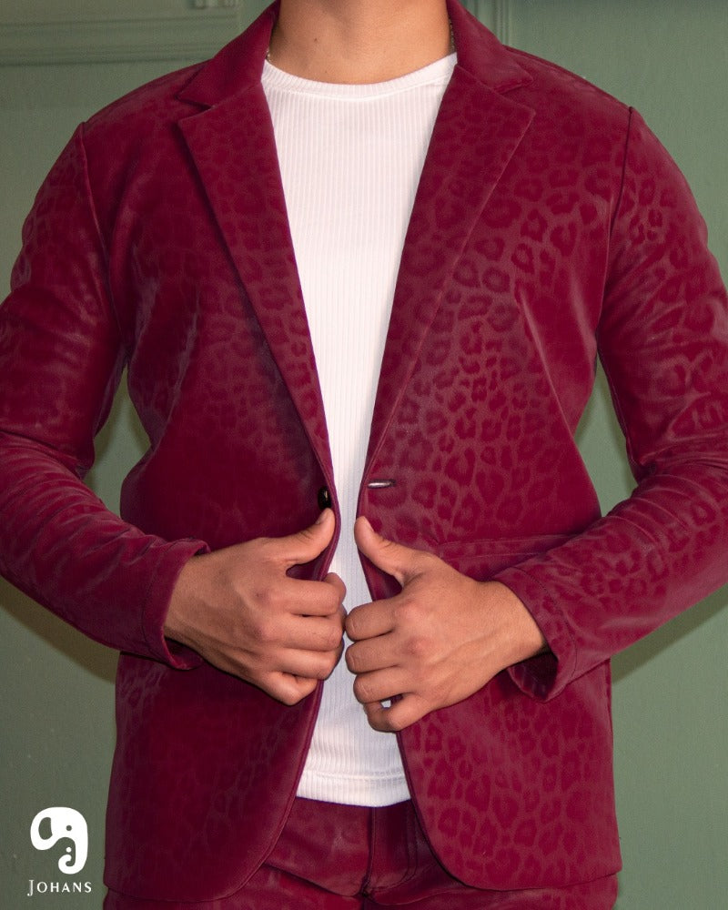 BLAZER SOLAPA  V EXOTICO VINIPIEL ANIMAL VINO