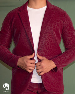 BLAZER SOLAPA  V EXOTICO VINIPIEL ANIMAL VINO
