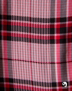CAMISA MANGA LARGA CUADROS ROSA