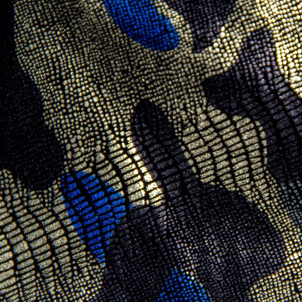 BLAZER SOLAPA V EXOTICO LICRA MILITAR  TIPO VIBORA AZUL