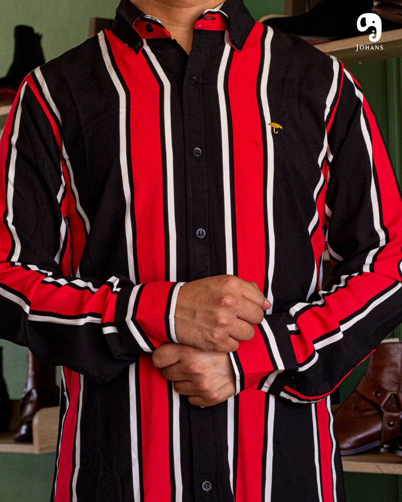 CAMISA MANGA LARGA RAYAS CORALILLO
