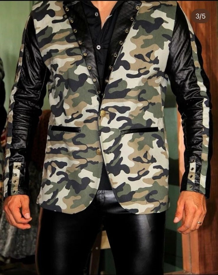 BLAZER SOLAPA V EXOTICO MILITAR VINIPIEL