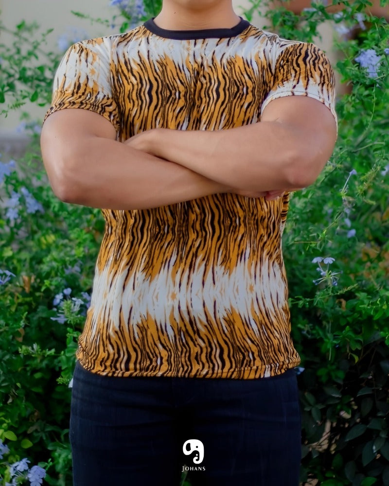 PLAYERA CUELLO REDONDO ESTAMPADO TIGRE