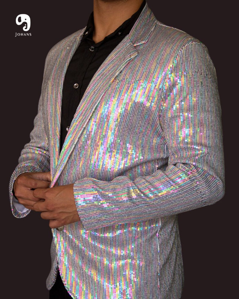 BLAZER SOLAPA V EXOTICO LENTEJUELAS COLORES