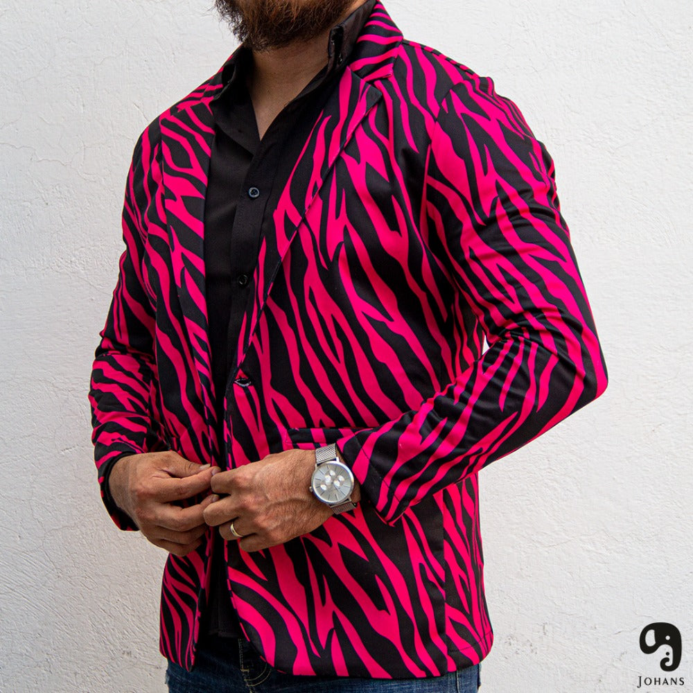 PANTALON EXOTICO DISEÑO DE CEBRA EL FUCSIA