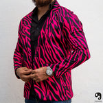 Cargar imagen en el visor de la galería, PANTALON EXOTICO DISEÑO DE CEBRA EL FUCSIA
