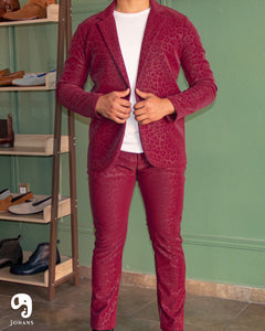 PANTALON EXOTICO VINIPIEL ANIMAL VINO