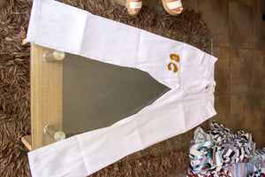 PANTALON EXOTICO TAFETA  BLANCO