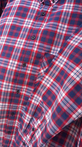 CAMISA MANGA LARGA CUADROS GRANDES ROJOS
