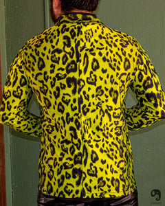 BLAZER SOLAPA V EXOTICO ANIMAL PRINT VERDE NEON CON NEGRO