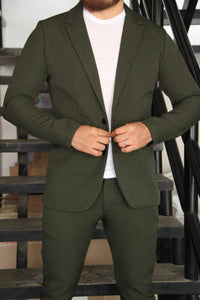 BLAZER SOLAPA V LISO VERDE OLIVO PAMELA