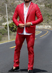 BLAZER SOLAPA V EXOTICO POLIESPAN ROJO